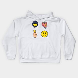 Hydro Sticker Pack - Smiley face stickers Kids Hoodie